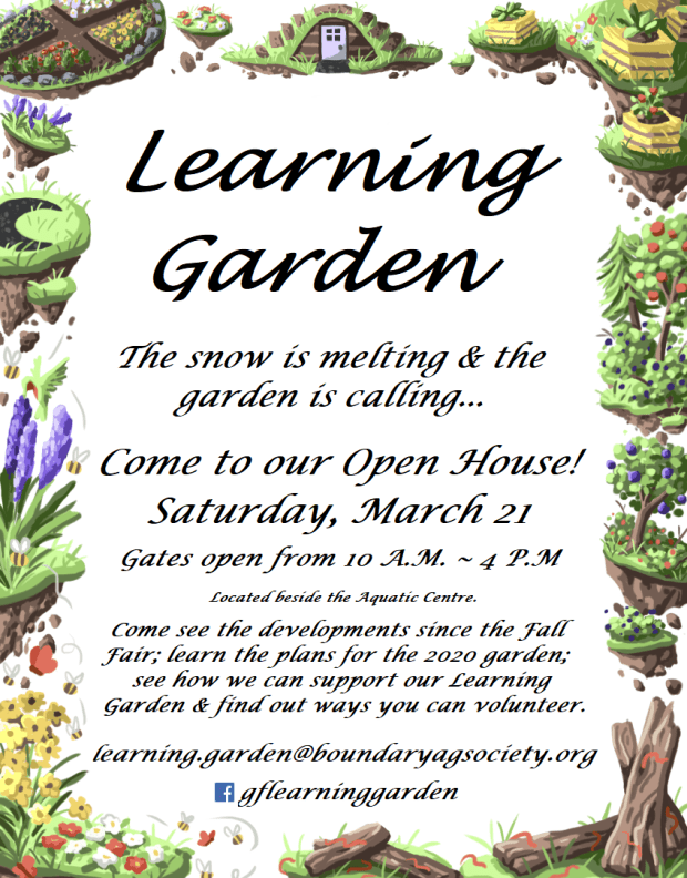 Learning Garden; Flyer; Open House 2020
